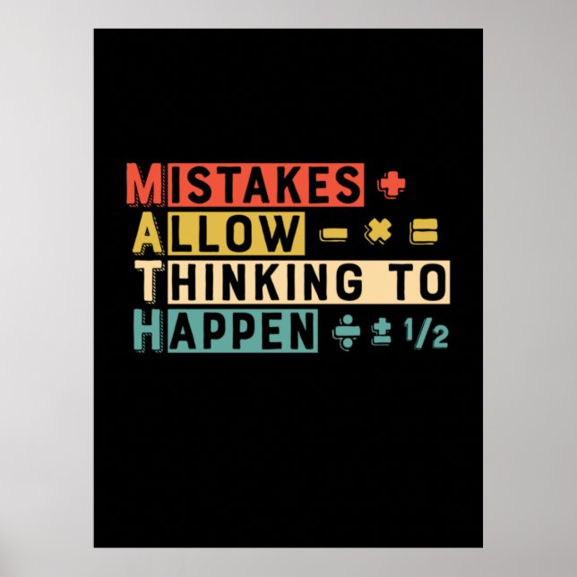 Mathematiker Mathematik denken, um zu geschehen Poster (Vorne)