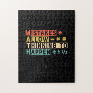 Mathematiker Mathematik denken, um zu geschehen Puzzle