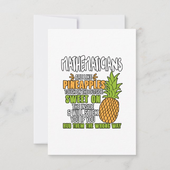 Mathematiker sind wie Ananas. Karte (Vorderseite)