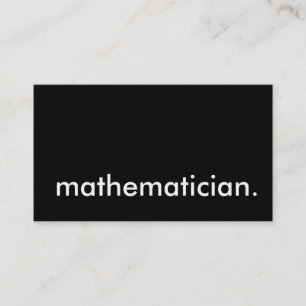 Mathematiker. Visitenkarte