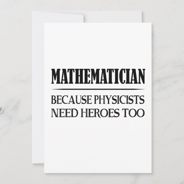 Mathematiker - Weil Physiker auch Helden brauchen (Vorderseite)
