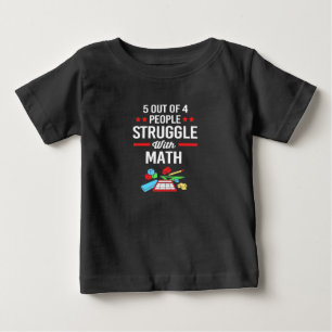 Mathematiklehrer 5 von 4 Personen Baby T-shirt