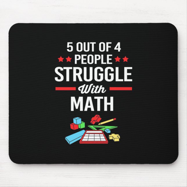 Mathematiklehrer 5 von 4 Personen Mousepad (Vorne)