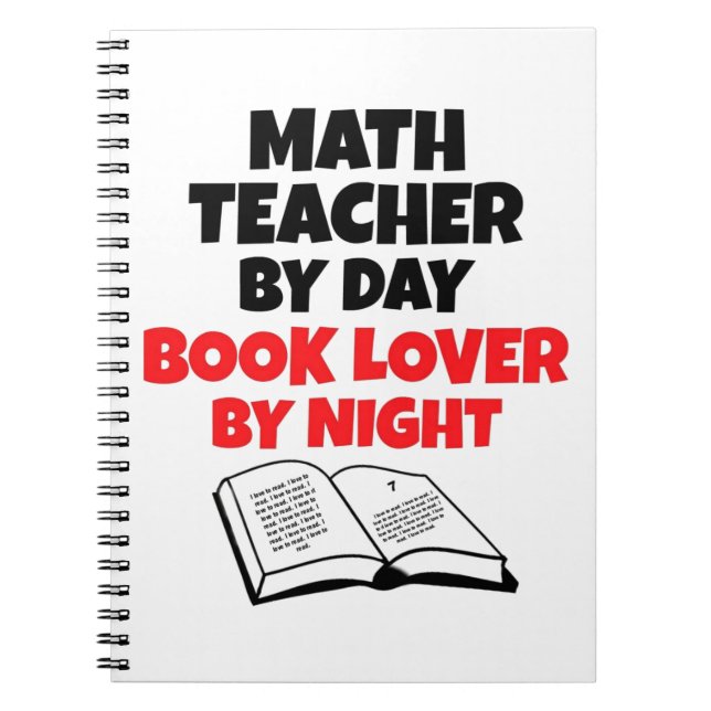 Mathematiklehrer am Tag Buch Lover by Night (Vorderseite)