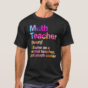 Mathematiklehrer definiert Gefärbte Krawatte des e T-Shirt