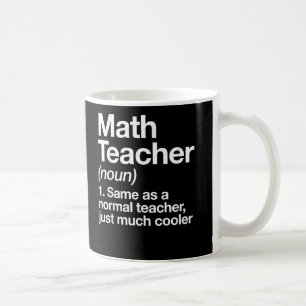 Mathematiklehrer definiert zurück zum ersten Schul Kaffeetasse
