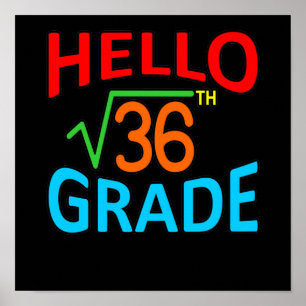 Mathematiklehrer der sechsten Klasse Poster