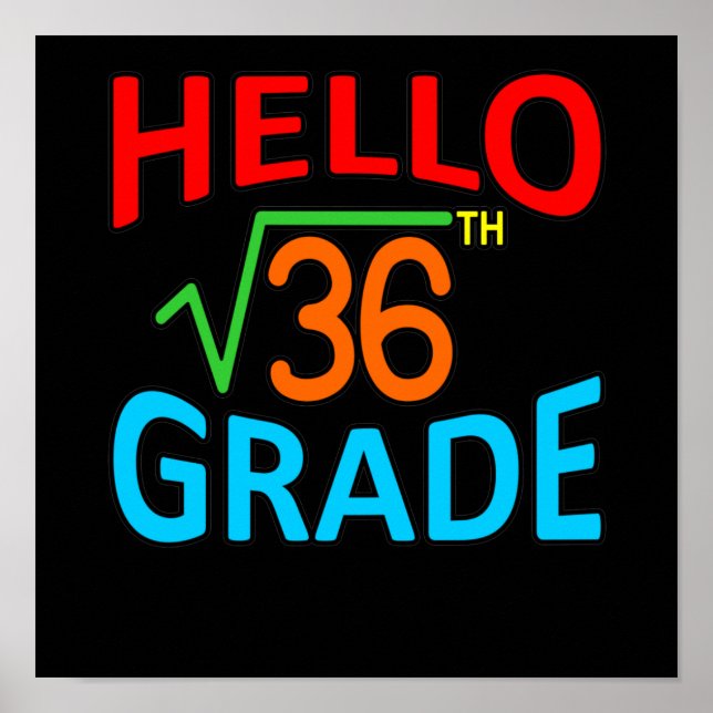 Mathematiklehrer der sechsten Klasse Poster (Vorne)