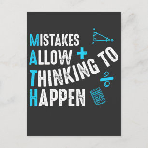 Mathematiklehrer: Fehler in der Schule ermöglichen Postkarte