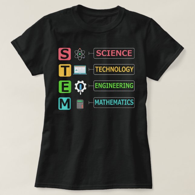 Mathematiklehrer für STEM Science Technology Engin T-Shirt (Design vorne)