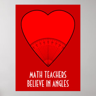 Mathematiklehrer glauben an Ecken Poster