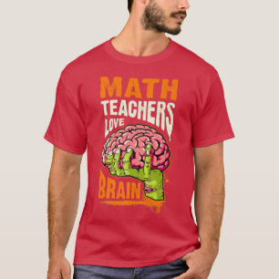 Mathematiklehrer, Halloween, Gehirn T-Shirt