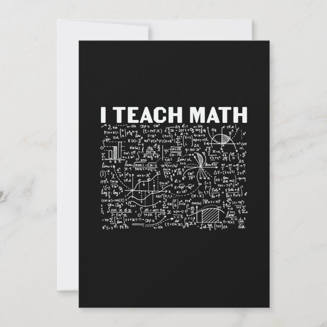 Mathematiklehrer I lehre Mathematik Einladung (Vorderseite)