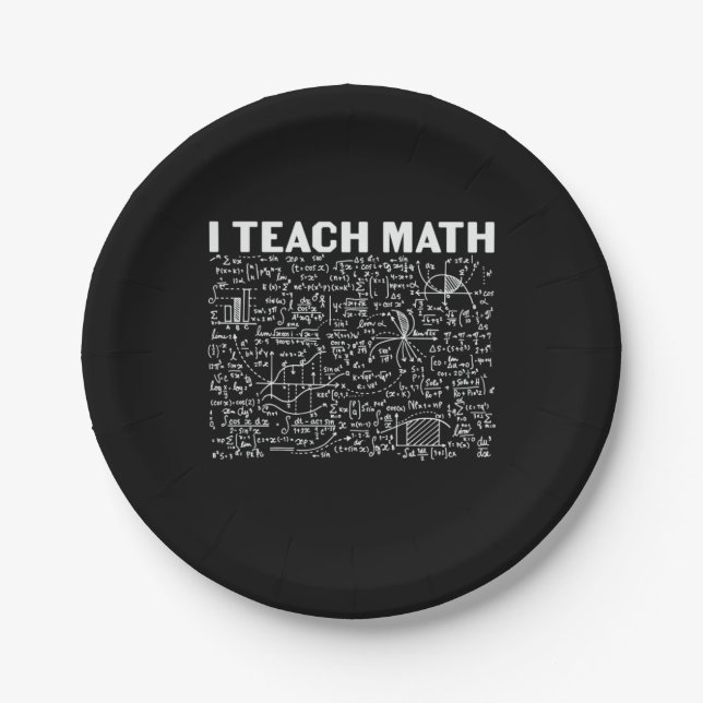 Mathematiklehrer I lehre Mathematik Pappteller (Vorderseite)