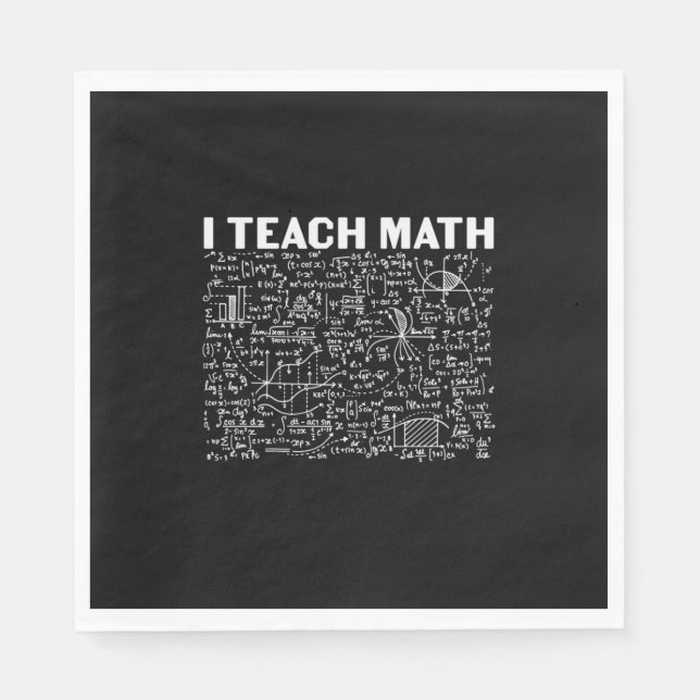 Mathematiklehrer I lehre Mathematik Serviette (Vorderseite)