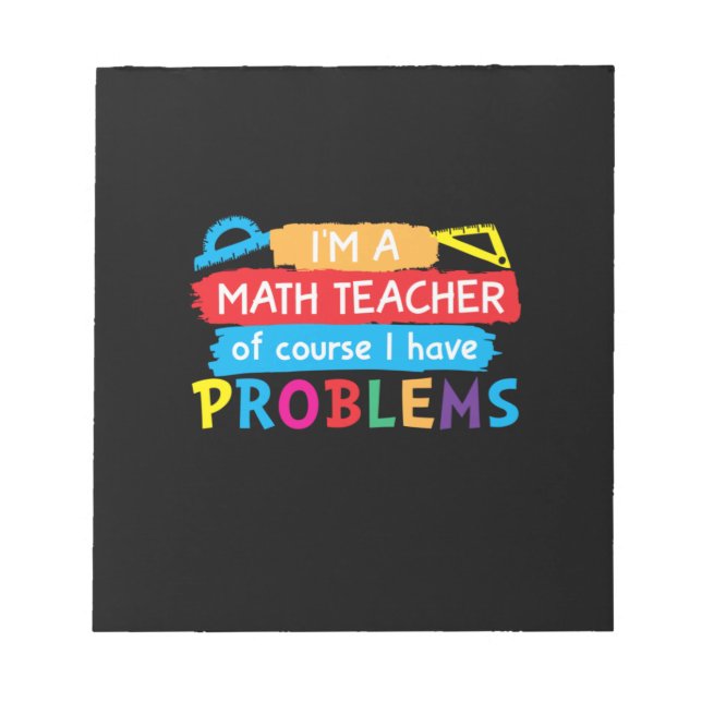 Mathematiklehrer Ich bin Mathematiklehrer Notizblock (Vorderseite)