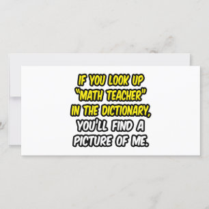 Mathematiklehrer im Wörterbuch...Mein Bild