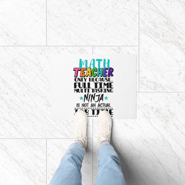 Mathematiklehrer nur wegen Vollzeit-Multitasking Fußmatte (Indoor)