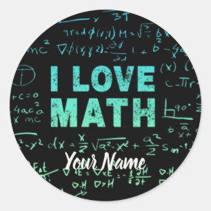 Mathematiklehrer oder -lehrer und -lehrer runder aufkleber