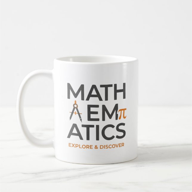 Mathematiklehrer-Typografie-Design Kaffeetasse (Links)