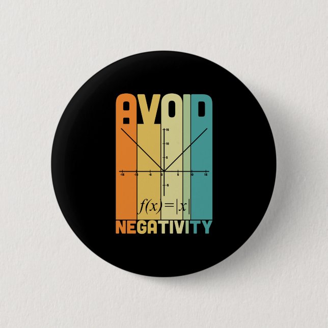 Mathematiklehrer vermeiden Negativität Button (Vorderseite)