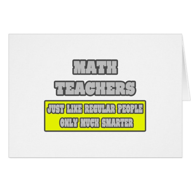 Mathematiklehrer ... viel schlauer (Vorderseite (Horizontal))