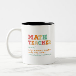 Mathematiklehrer wie ein normaler Lehrer nur viel  Zweifarbige Tasse
