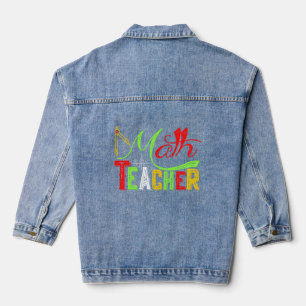 Mathematiklehrer zurück zur Schule Jeansjacke