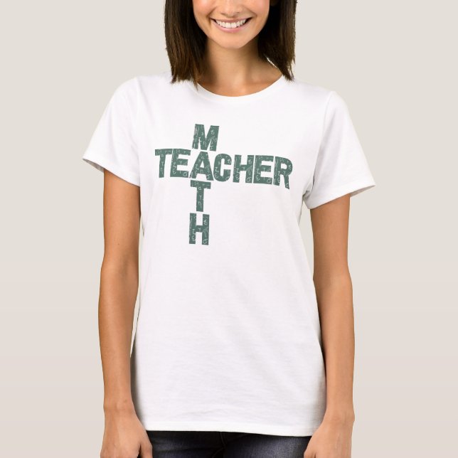 Mathematiklehrer zurück zur Schule T-Shirt (Vorderseite)
