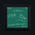 Mathematiklehrerin Algebra Geek Erinnerungskiste<br><div class="desc">"Mathematiklehrerin algebra geek""zurück in die Schule" "geeky wedding"" Geek wedding "Nerd wedding" nerdy wedding ""Hipster wedding""lustige Hochzeit" "grüner Geek""grüner Nerd""Retro Hochzeit "Geek Nerd Nerdy Hipster Kunst zeichnend retro lustige gag Witze Geburtstagsgeschenk minimalistisch grüne Weiße Kreide Tutor mathlete geeky school</div>