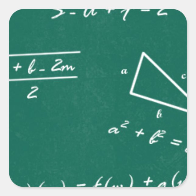 Mathematiklehrerin Algebra Geek Quadratischer Aufkleber (Vorderseite)