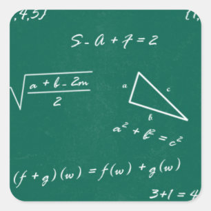 Mathematiklehrerin Algebra Geek Quadratischer Aufkleber