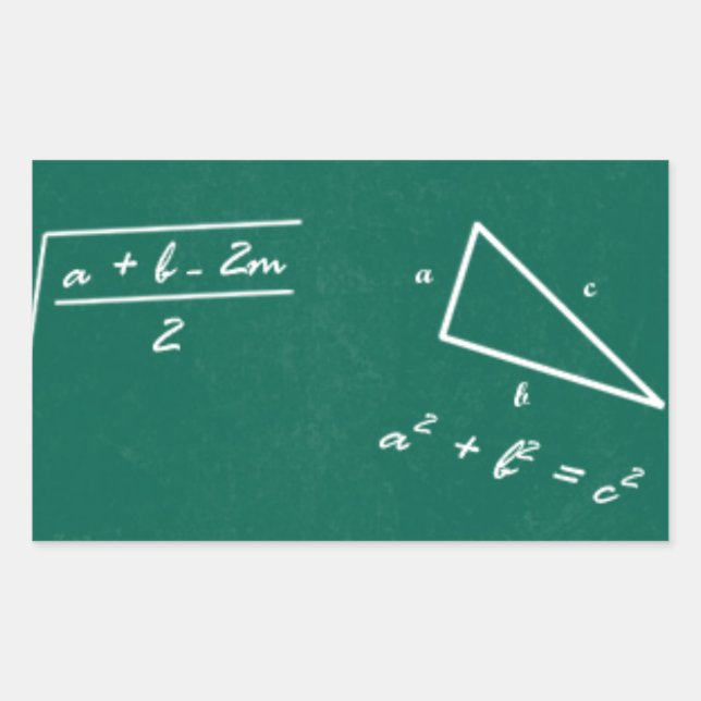 Mathematiklehrerin Algebra Geek Rechteckiger Aufkleber (Vorderseite)
