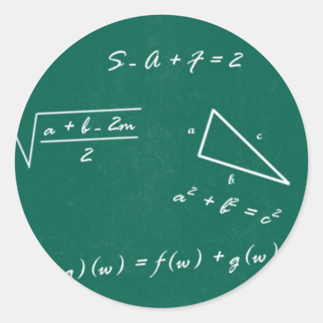 Mathematiklehrerin Algebra Geek Runder Aufkleber (Vorderseite)