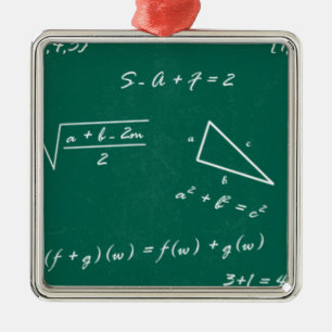 Mathematiklehrerin Algebra Geek Silbernes Ornament
