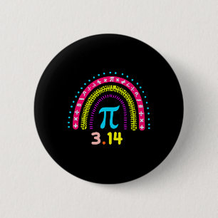 Mathematiklehrerin Rainbow 3,14 Pi Button