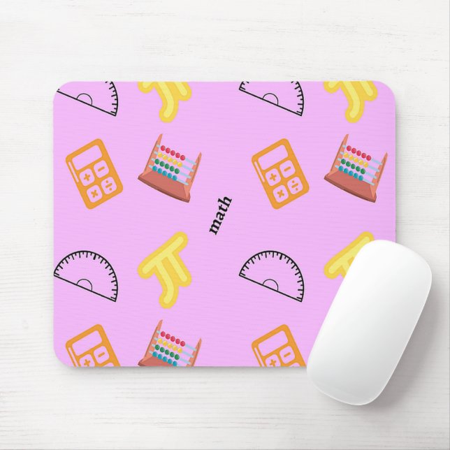 Mathematikmuster auf Rosa Mousepad (Mit Mouse)