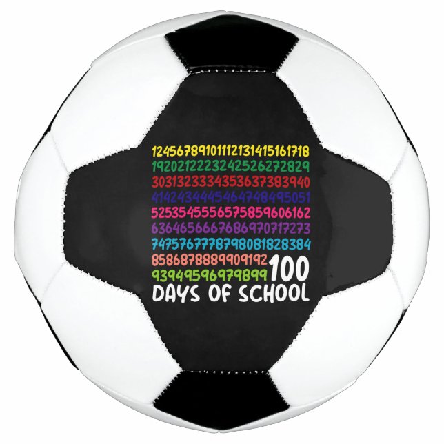 Mathematiknummern 100. Schultag Kinder Fußball (Vorderseite)