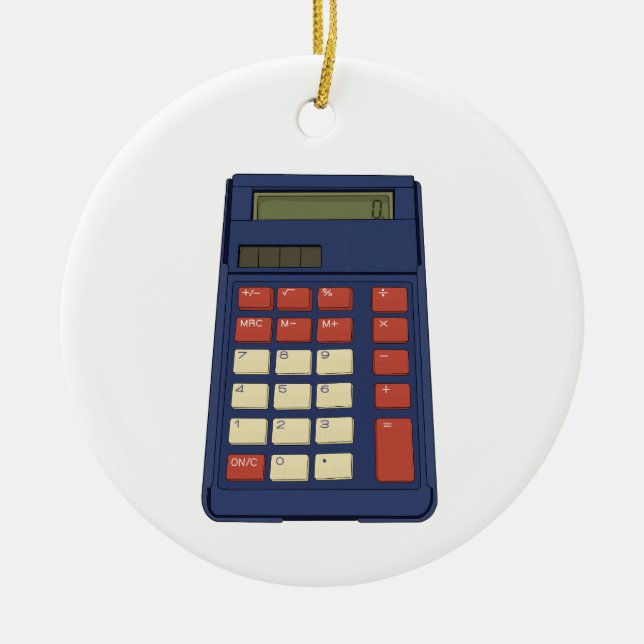 Mathematikschule Nostalgie der 80er Jahre Keramik Ornament (Vorne)