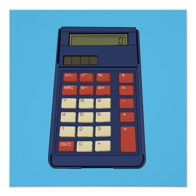 Mathematikschule Nostalgie der 80er Jahre Poster (Vorderseite)