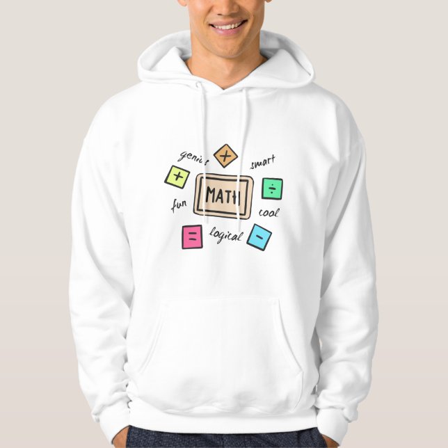 Mathematiksymbole für Studenten und Eltern Hoodie (Vorderseite)