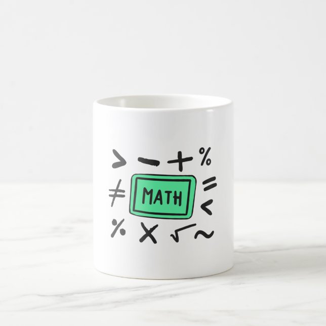 Mathematiksymbole für Studenten und Eltern Kaffeetasse (Mittel)