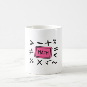 Mathematiksymbole für Studenten und Eltern Kaffeetasse