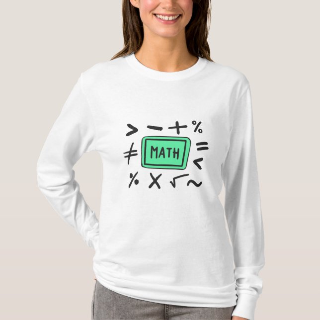 Mathematiksymbole für Studenten und Eltern T-Shirt (Vorderseite)