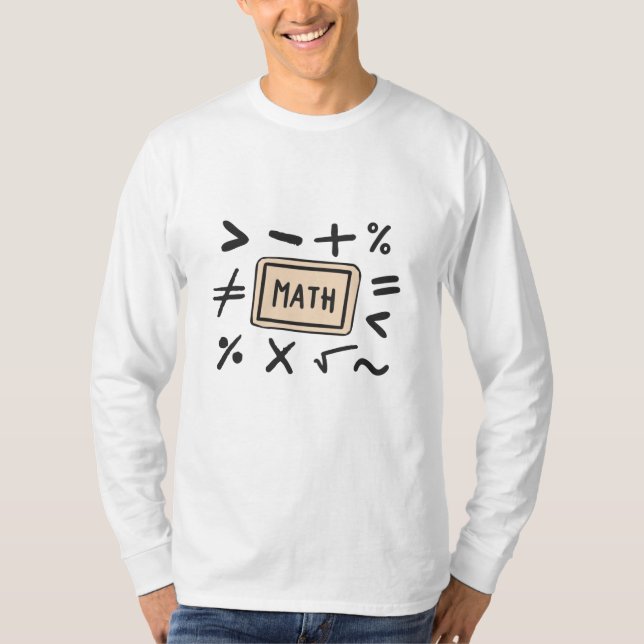 Mathematiksymbole für Studenten und Eltern T-Shirt (Vorderseite)