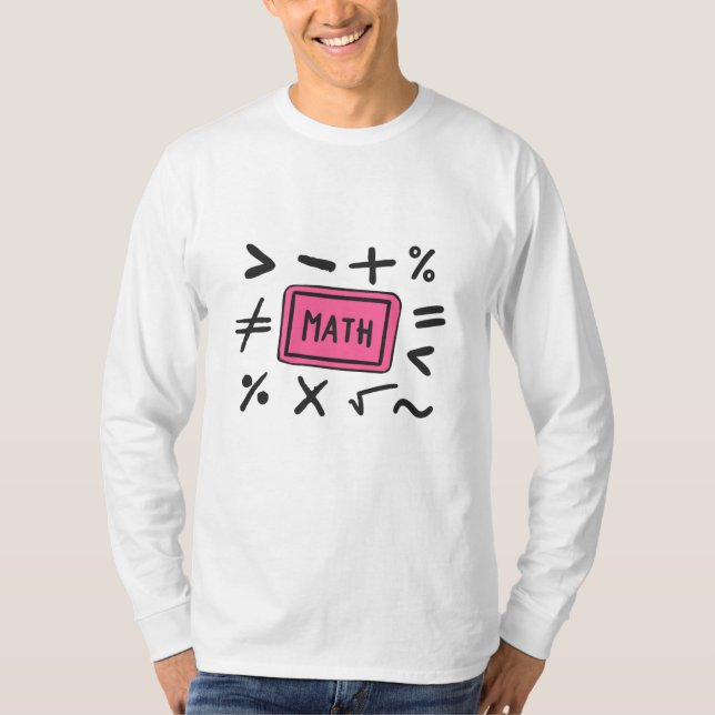 Mathematiksymbole für Studenten und Eltern T-Shirt (Vorderseite)