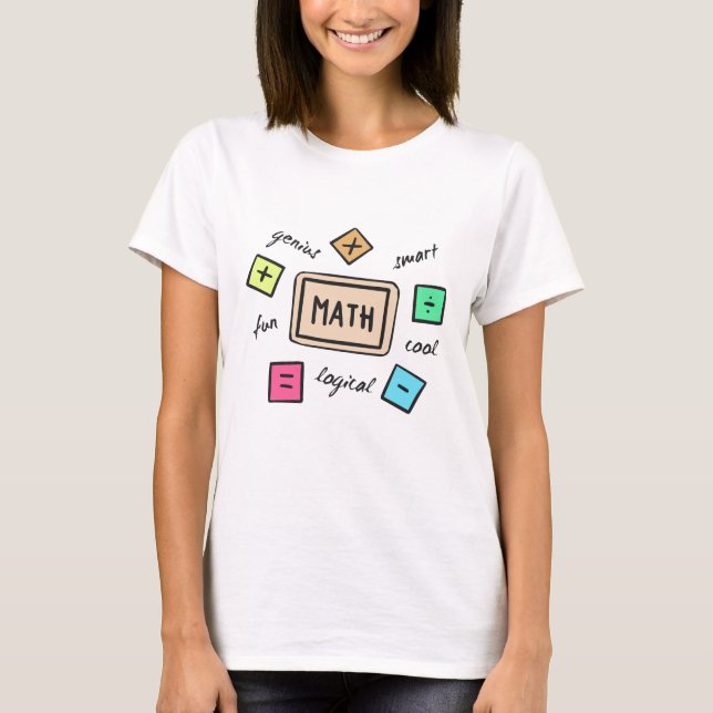 Mathematiksymbole für Studenten und Eltern T-Shirt (Vorderseite)