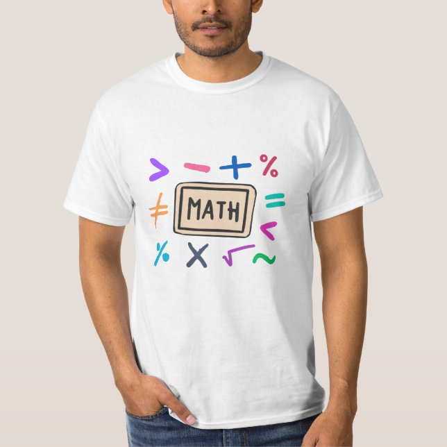 Mathematiksymbole für Studenten und Eltern T-Shirt (Vorderseite)