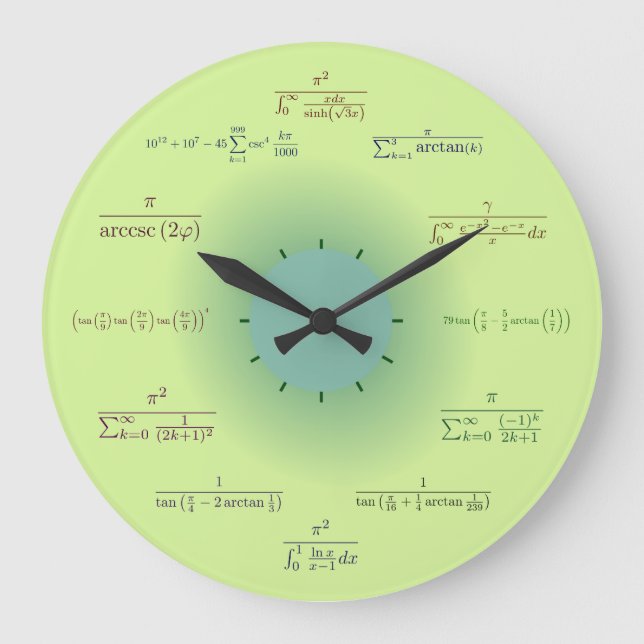 Mathematikuhr Große Wanduhr (Vorderseite)
