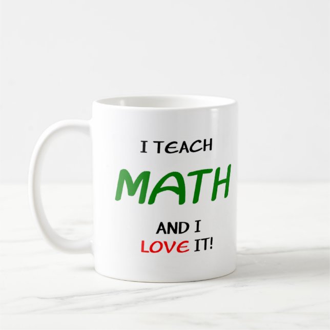 Mathematikunterricht und Liebe Kaffeetasse (Links)